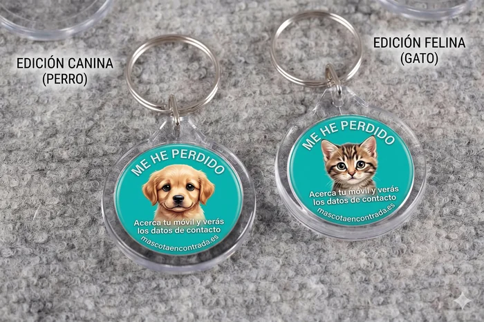 Medalla NFC para gatos edición felina turquesa Me he perdido acerca tu móvil